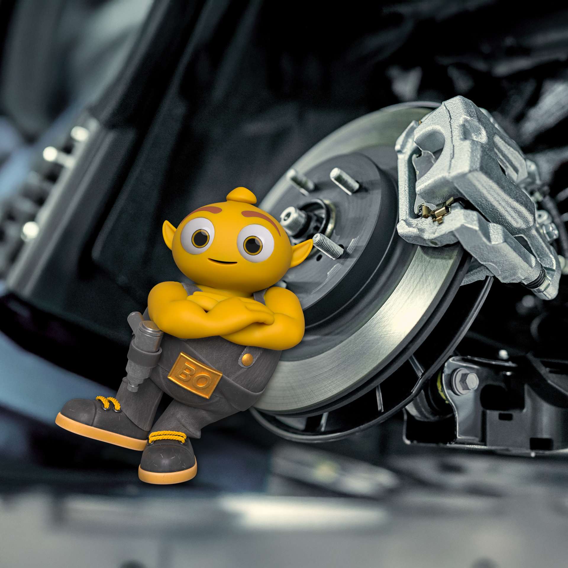 Aktion Bremse und Wischer