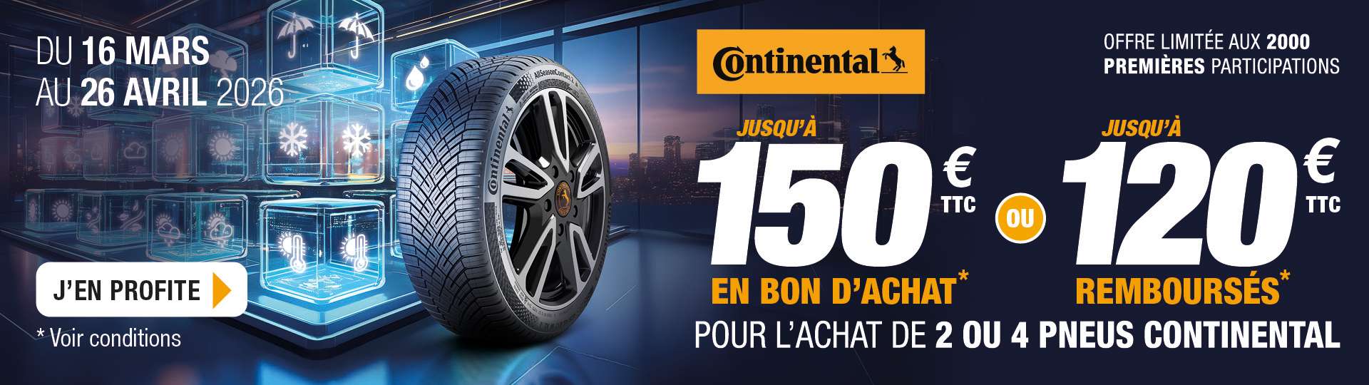 promo remboursement pneu Continental