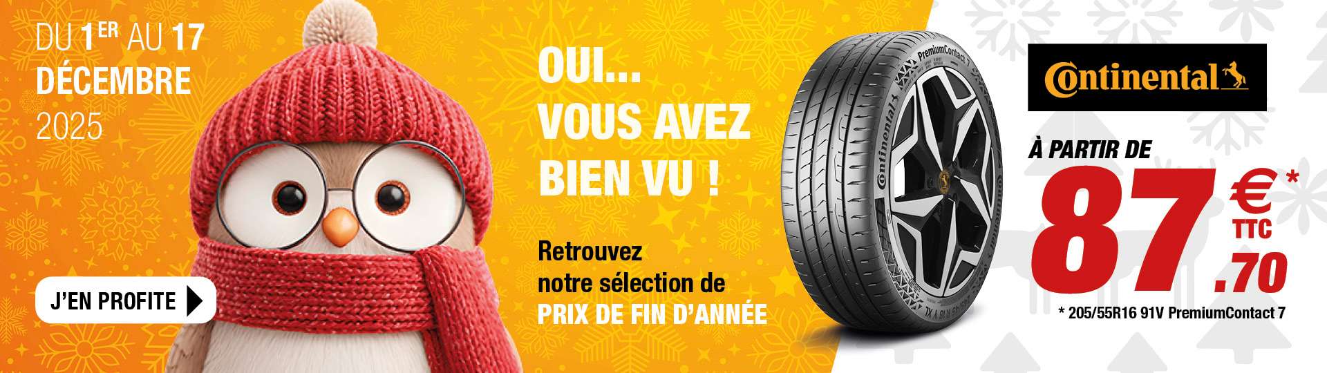 Promo pneu noel continental