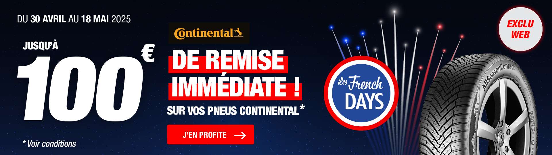 promo pneu french days continental
