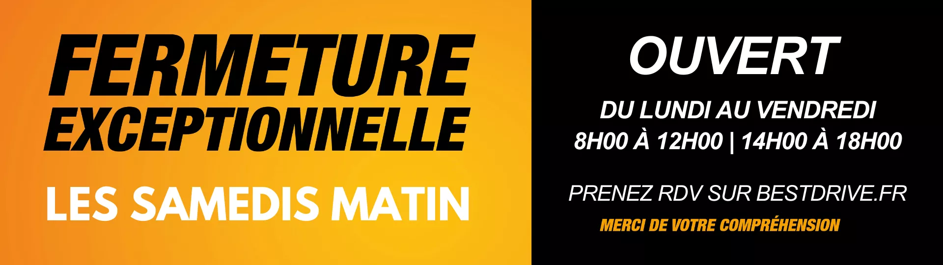Bannière promo - 1920x540 - fermeture saverne samedi matin