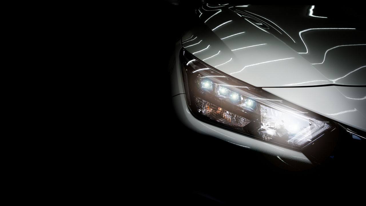 Background text teaser - phare voiture