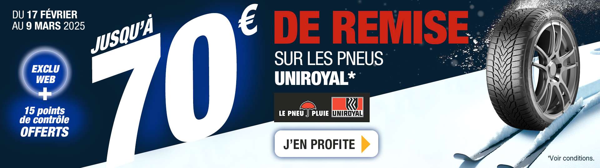 promotion pneu uniroyal